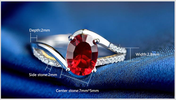 Garnet birthstone ring